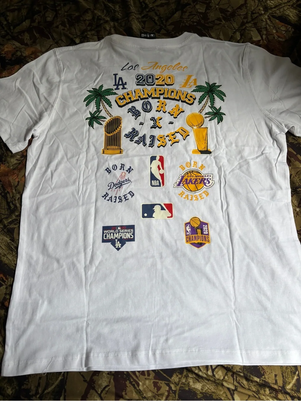 BORN X RAISED White Los Angeles 2020 Champions Graphic Tee